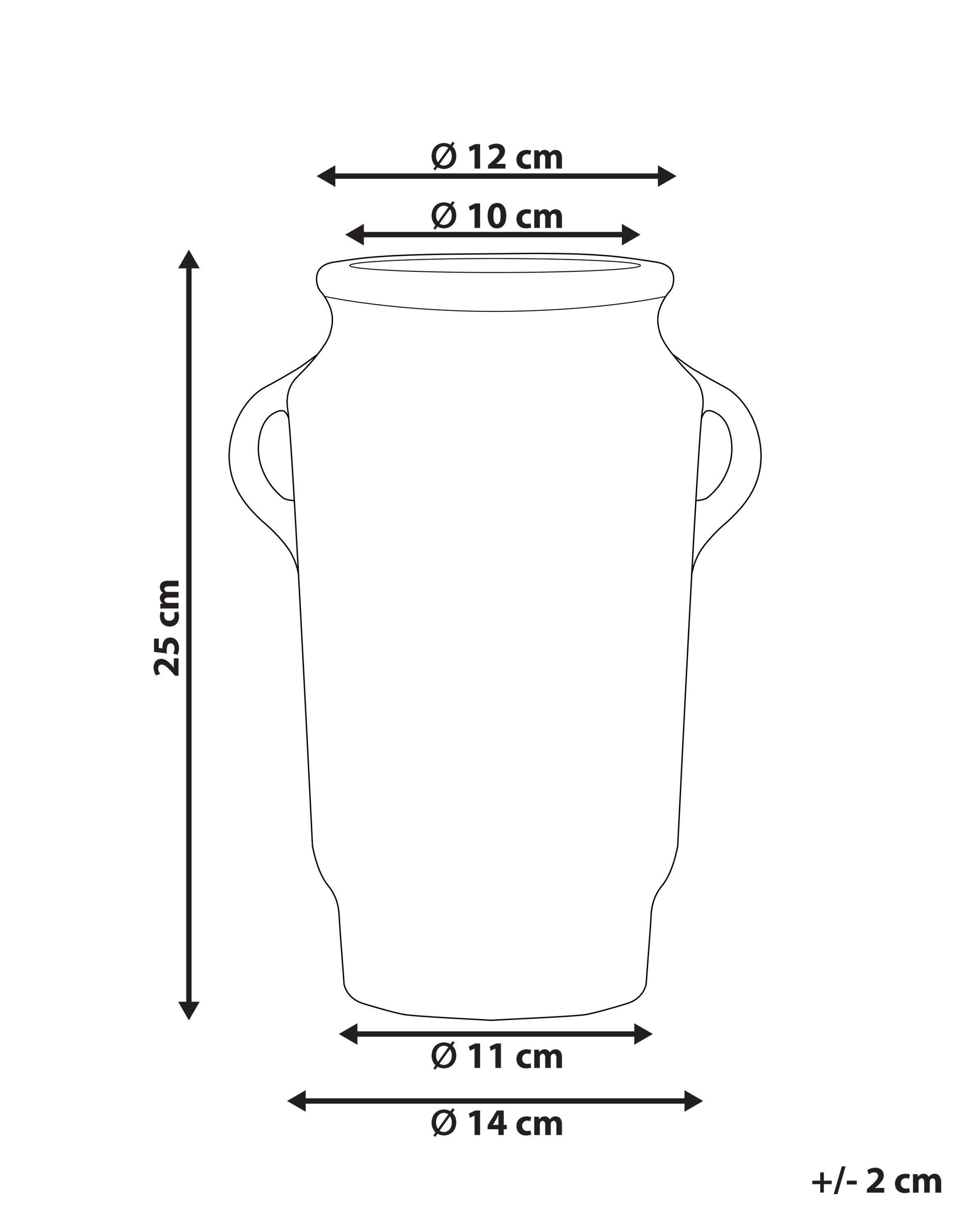 Beliani Blumenvase aus Steinzeug Mediterran GERRHA  