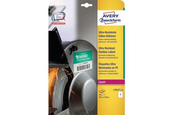 Avery-Zweckform AVERY ZWECKFORM Etiketten 99,1x139mm, ultra-resistant  