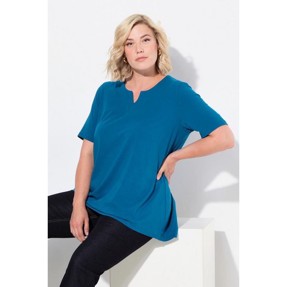 Ulla Popken T-Shirt Linea A Scollo Tunica Mezza Manica  