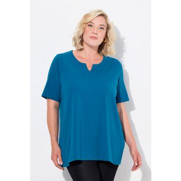 T-shirt dal taglio svasato con scollo a tunica e mezze maniche