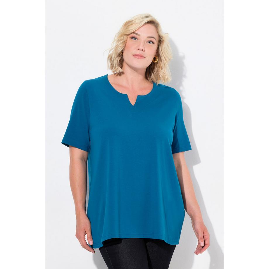 Ulla Popken T-Shirt Linea A Scollo Tunica Mezza Manica  