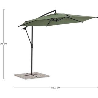 mutoni Parasol déporté Tropea anthracite-olive 300  