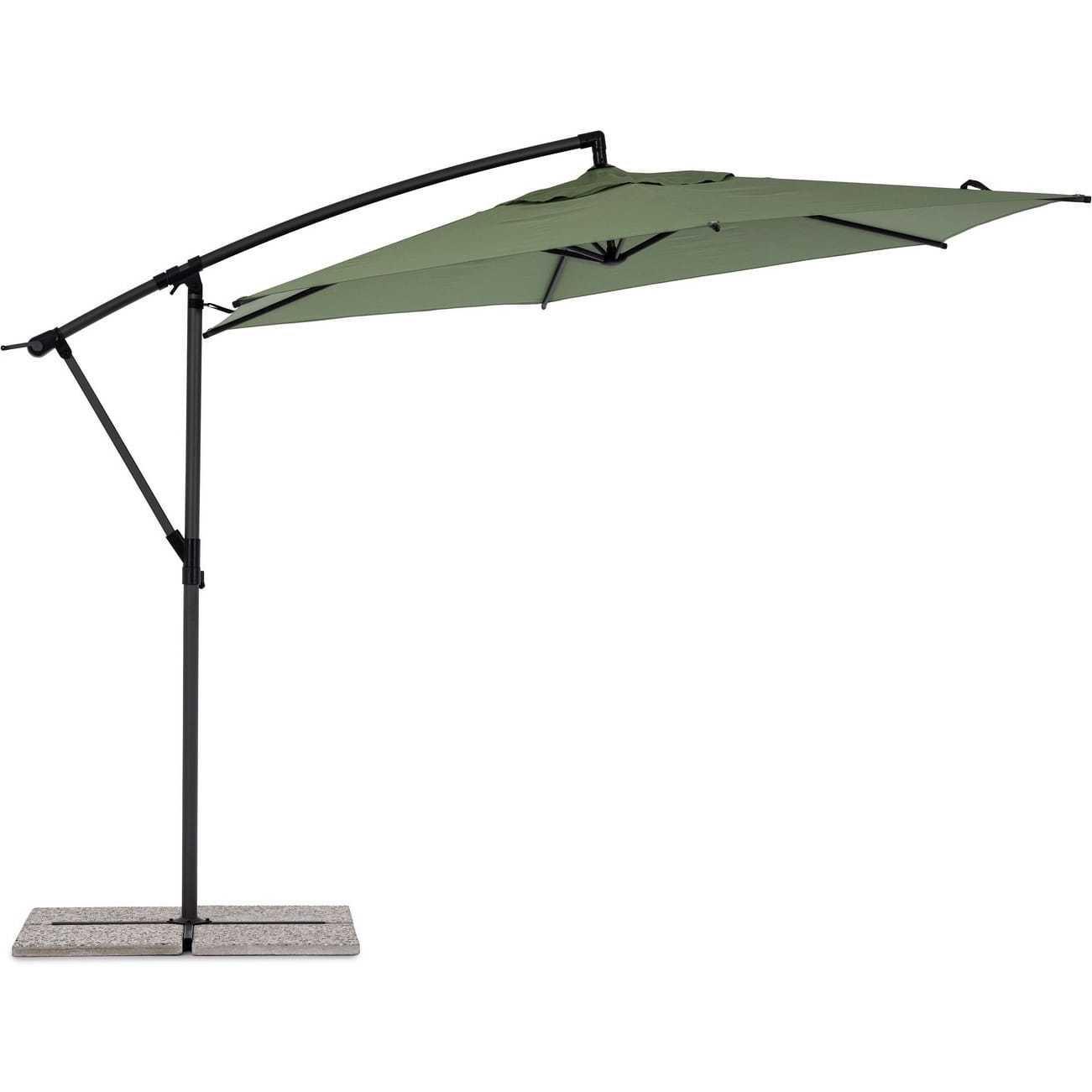 mutoni Parasol déporté Tropea anthracite-olive 300  