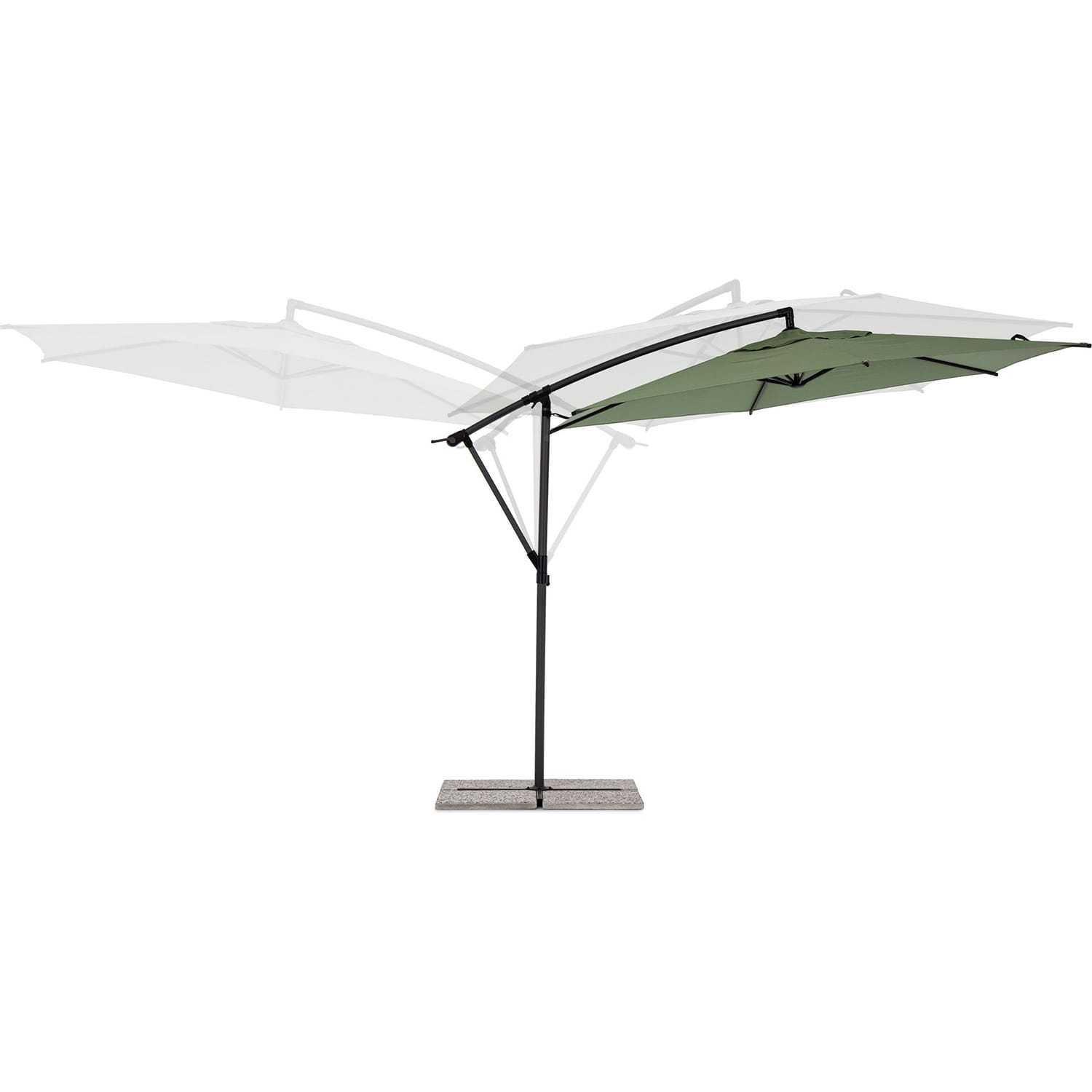 mutoni Parasol déporté Tropea anthracite-olive 300  