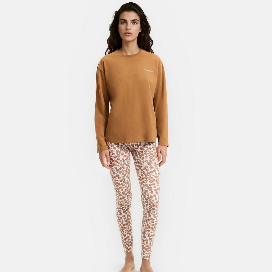 Pyjama aus Baumwolle mit Blumenmuster