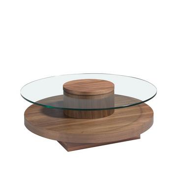 Table basse en verre de noyer