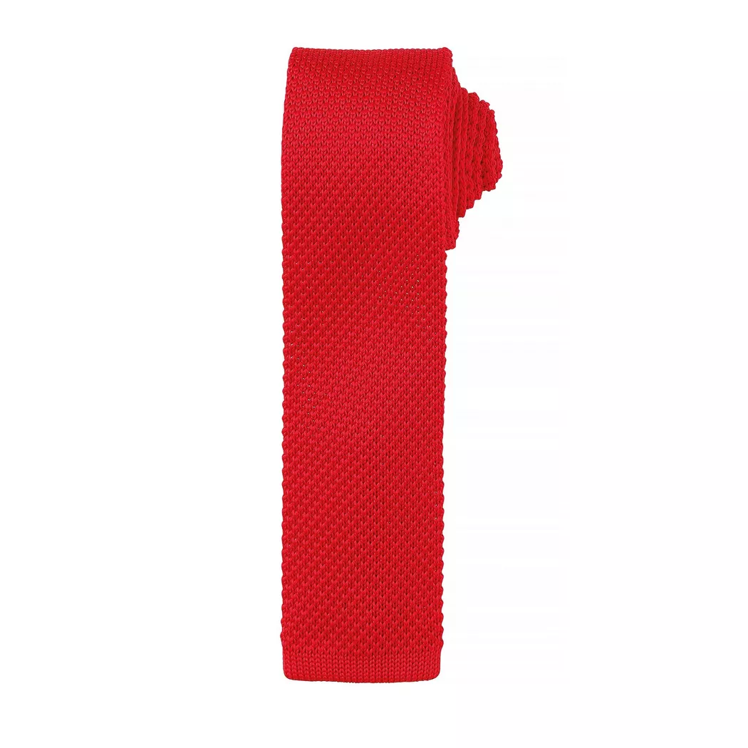 PREMIER - Krawatte mit Strick Muster, für Herren, Rot Bunt, One Size