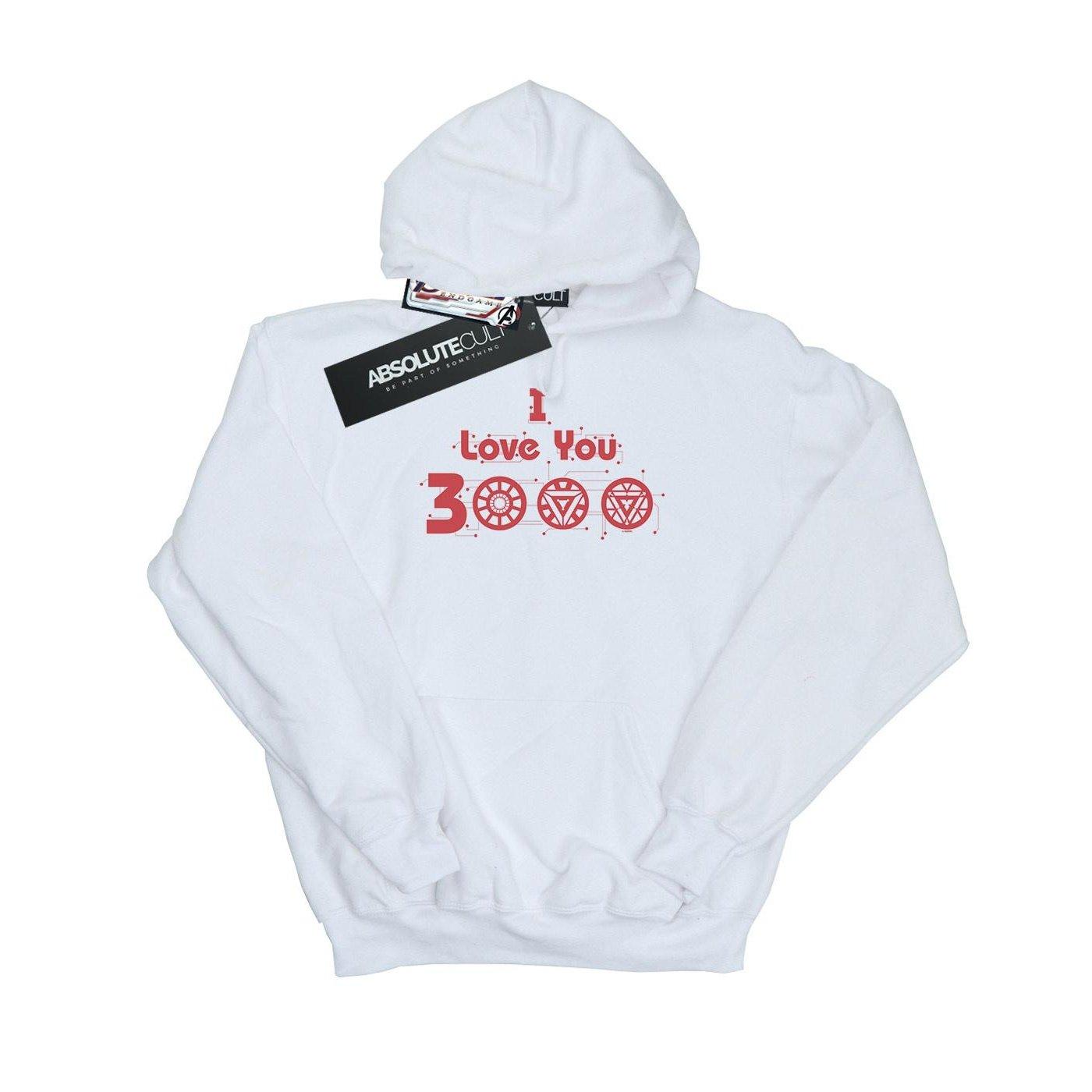Image of Avengers Endgame I Love You 3000 Circuits Kapuzenpullover Herren Weiss 5XL