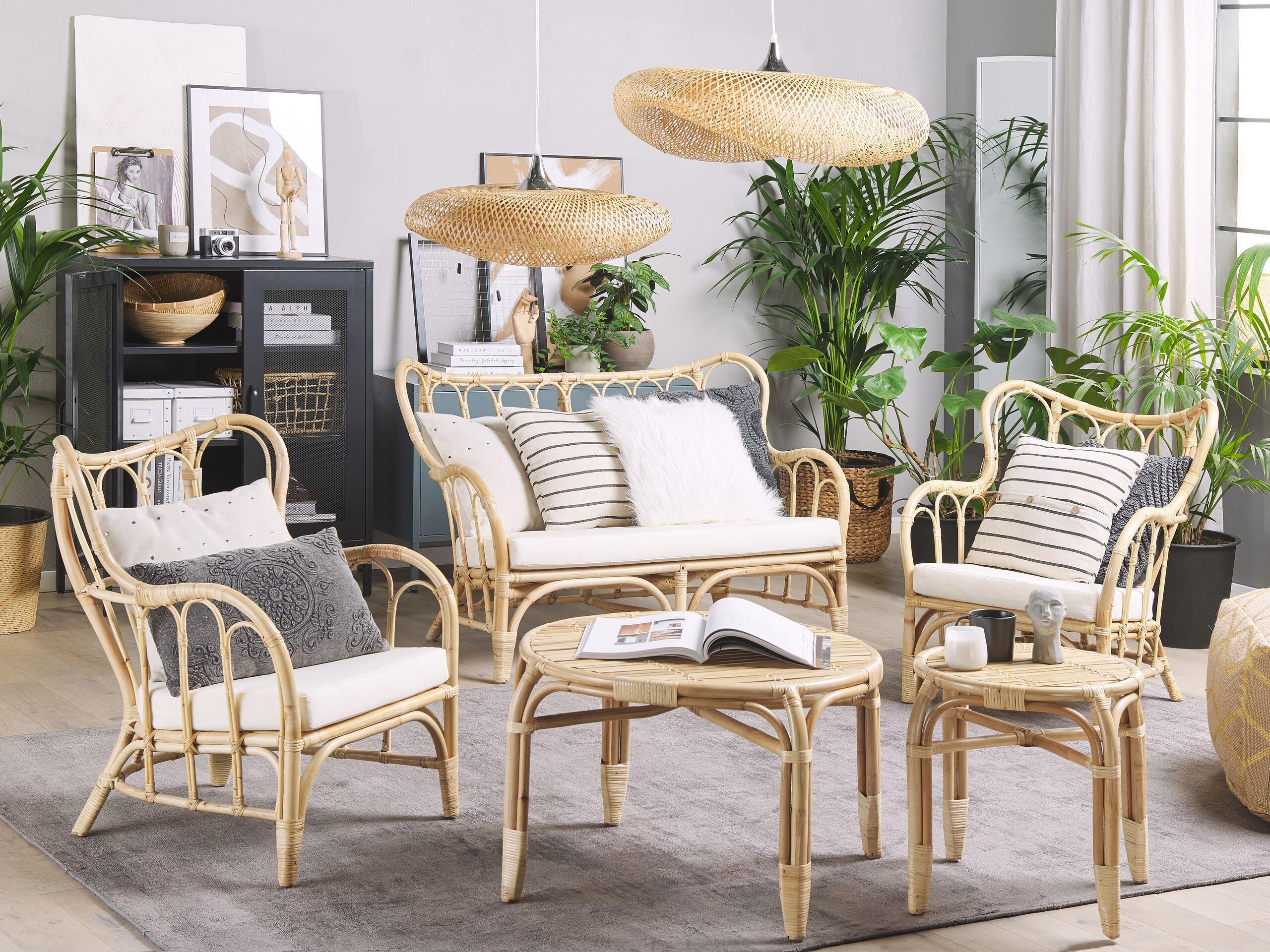 Beliani Set da esterno en Rattan Boho BRINDISI  