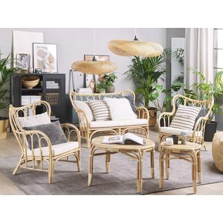 Beliani Set da esterno en Rattan Boho BRINDISI  