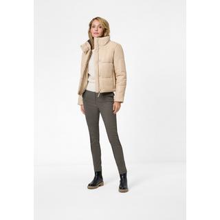 RICANO  Blouson en cuir s Filia, blouson matelassé avec col en tricot 