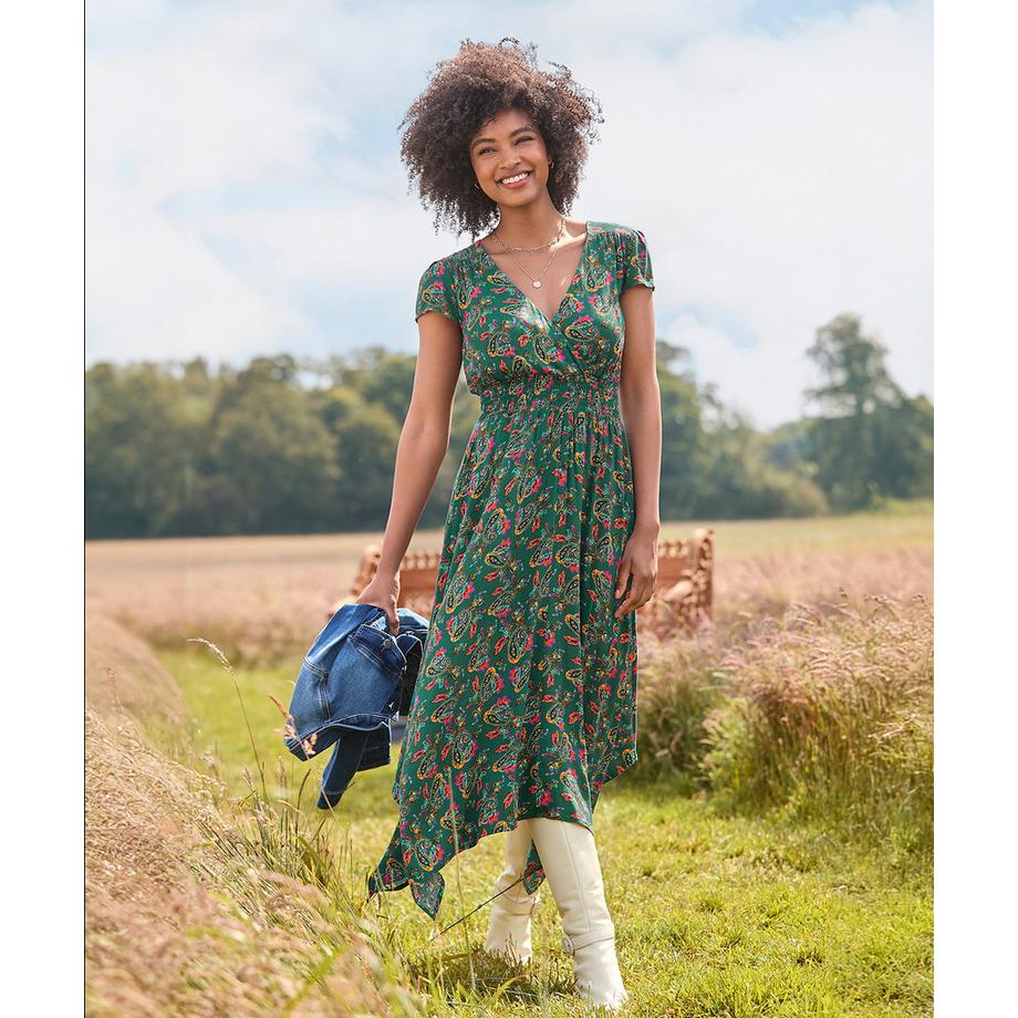 Joe Browns Robe Col V Cachemire Vif  