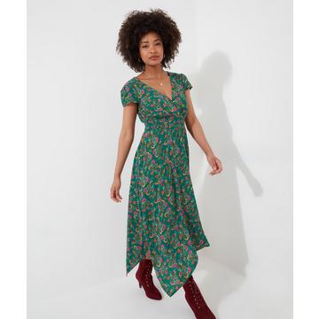 Robe Col V Cachemire Vif