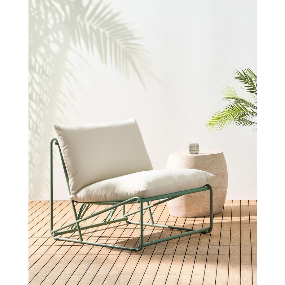 Beliani Sedia con cuscino en Acciaio Industriale PICO  