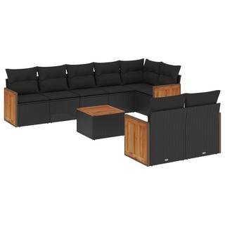 VidaXL set divano da giardino Polirattan  