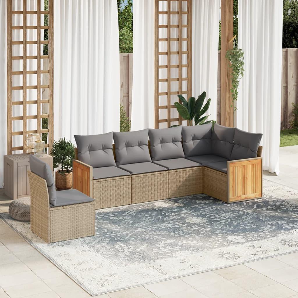 VidaXL set divano da giardino Polirattan  