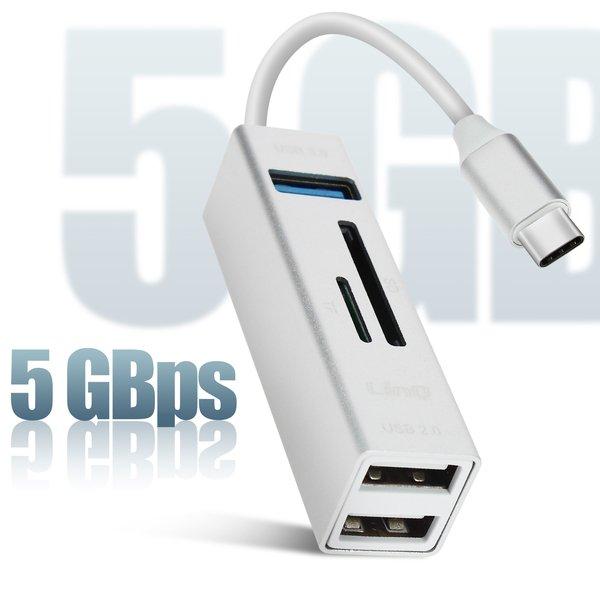 Avizar  Hub USB-C vers 3x USB + carte SD LinQ 