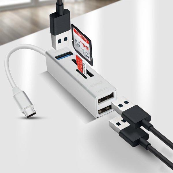 Avizar  Hub USB-C a 3x USB + SD / Micro-SD LinQ 