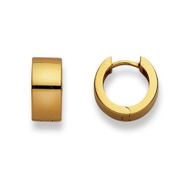 Scharnier-Creolen Gelbgold 750, 13mm