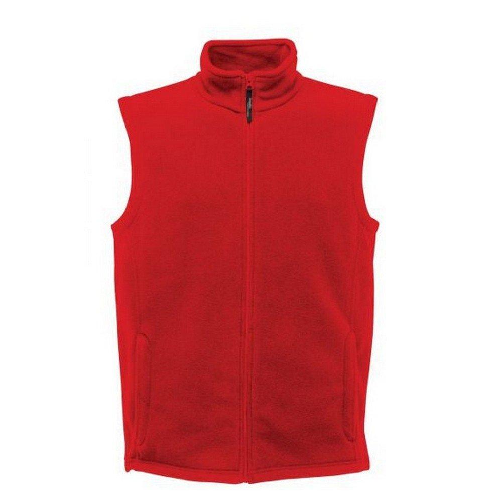 Image of Mikro Fleece Bodywarmer Gilet Herren Rot Bunt S
