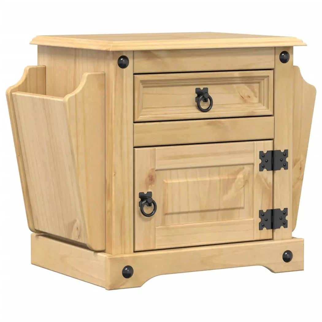 VidaXL - Table de chevet bois de pin, One Size, Marron