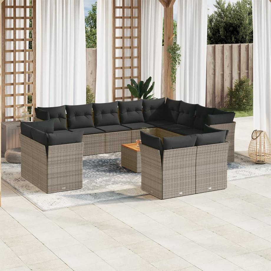 VidaXL Ensemble de canapés de jardin rotin synthétique  