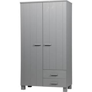 mutoni Armoire Dennis avec tiroirs en pin gris béton  