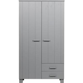 mutoni Armoire Dennis avec tiroirs en pin gris béton  