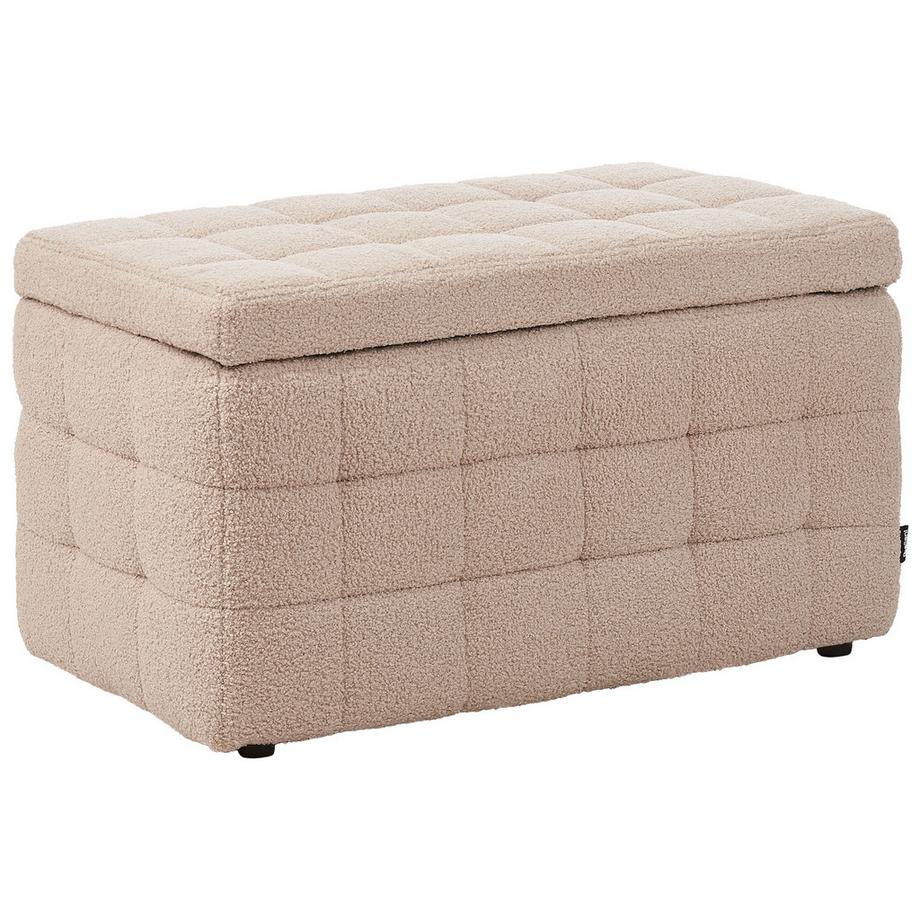 Beliani Ottomane mit Stauraum aus Bouclé Retro MICHIGAN  