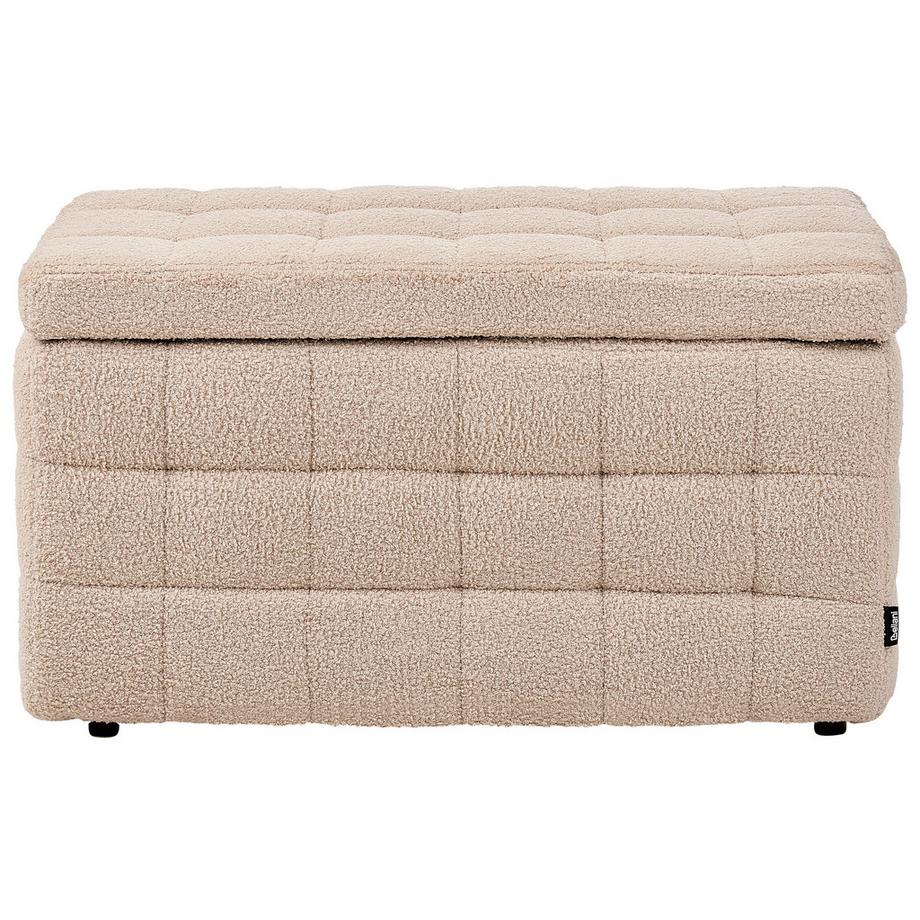 Beliani Ottomane mit Stauraum aus Bouclé Retro MICHIGAN  