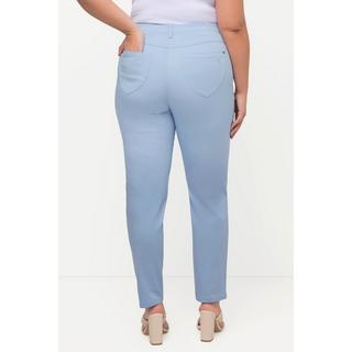 Ulla Popken  Pantalon Sophie à coupe 5 poches slim et broderie 