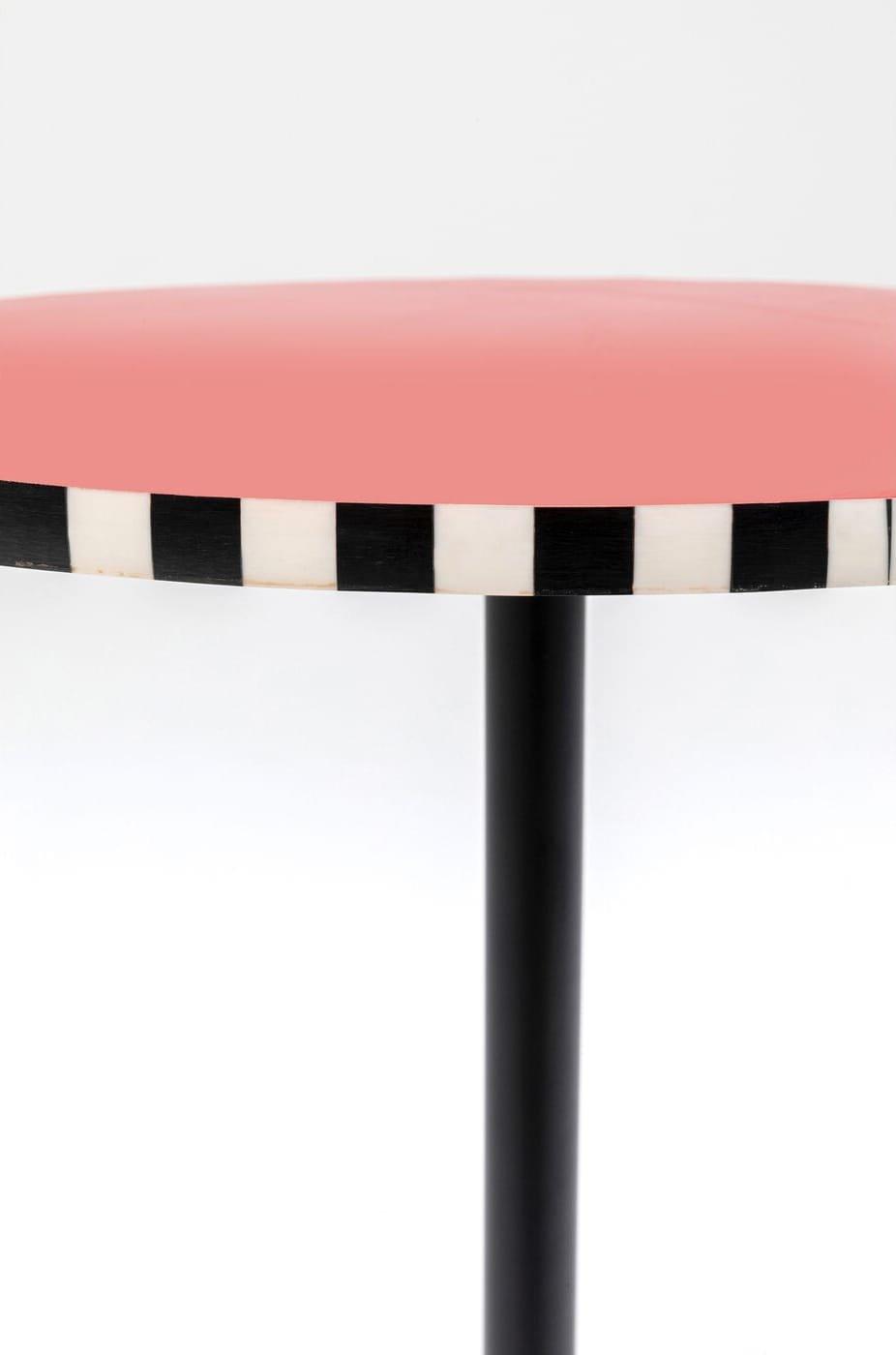 KARE Design Table d'appoint Domero Checkers rouge vers 40  