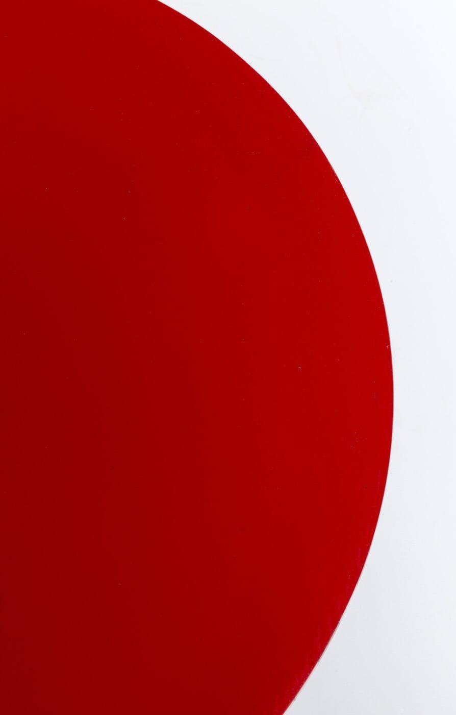 KARE Design Table d&#039;appoint Domero Checkers rouge ronde 40  