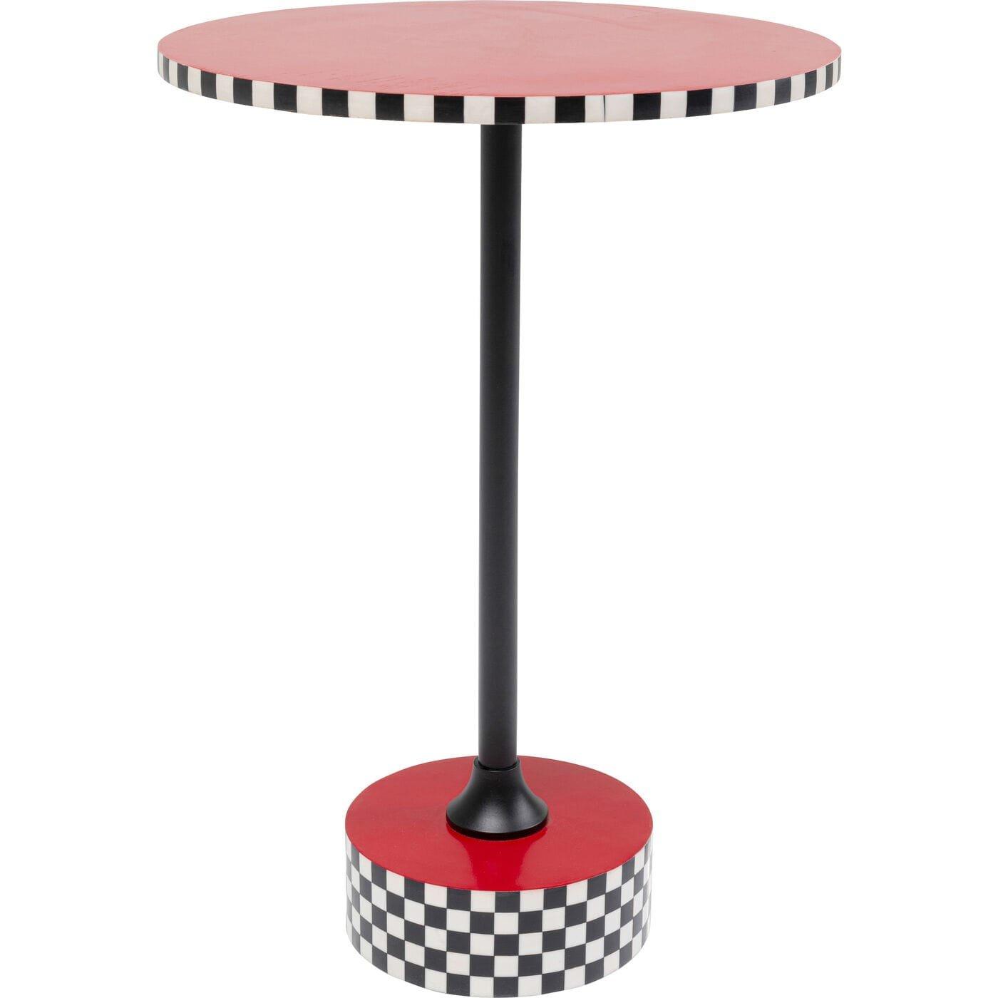 KARE Design Beistelltisch Domero Checkers rund 40  