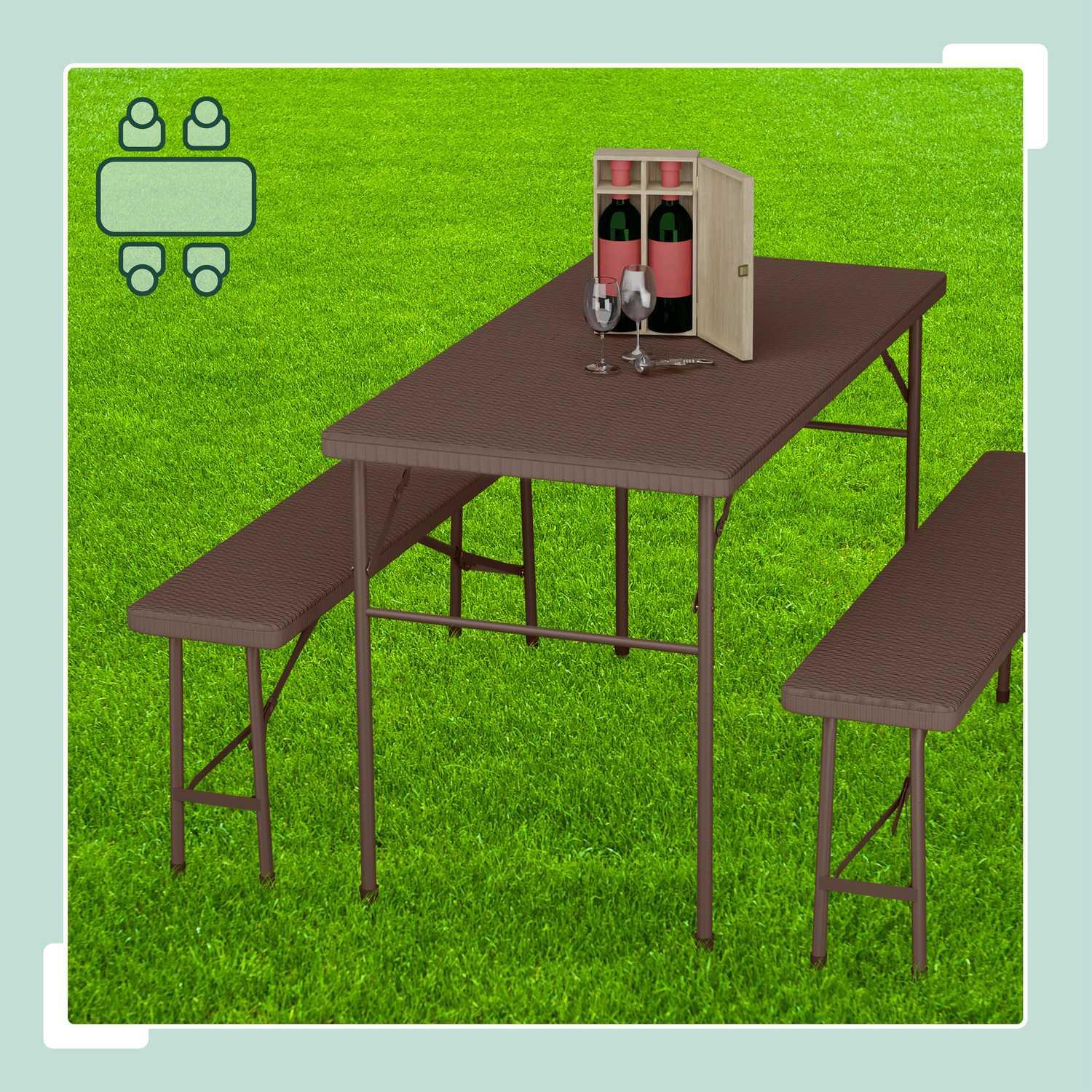 Northix Ensemble de tentes à bière pliables 3 pièces  