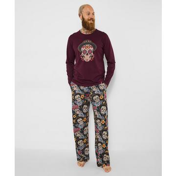 Pyjama-Set mit Totenkopf-Print