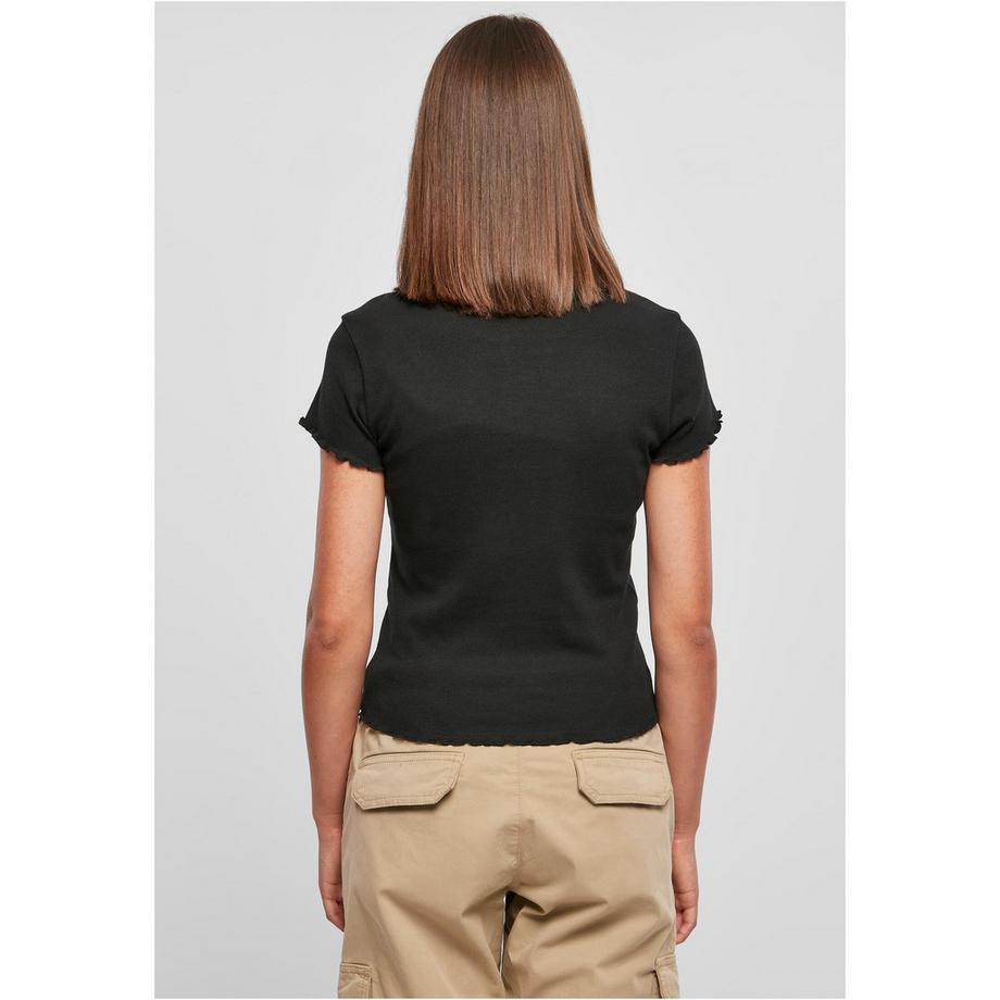 URBAN CLASSICS Damen Rib Polo Shirt  