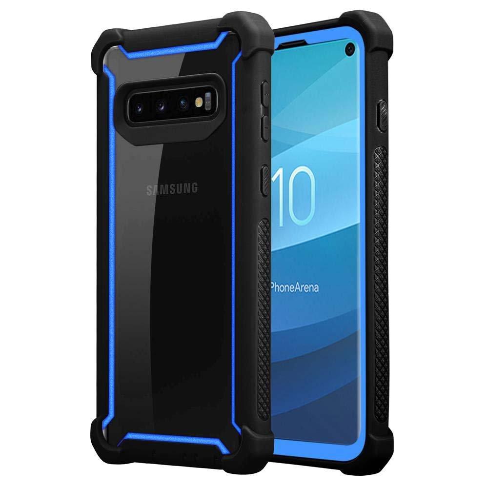 Image of Hülle für Samsung Galaxy S10 4G 2-in-1 TPU Silikon-Rand Glas-Rücken