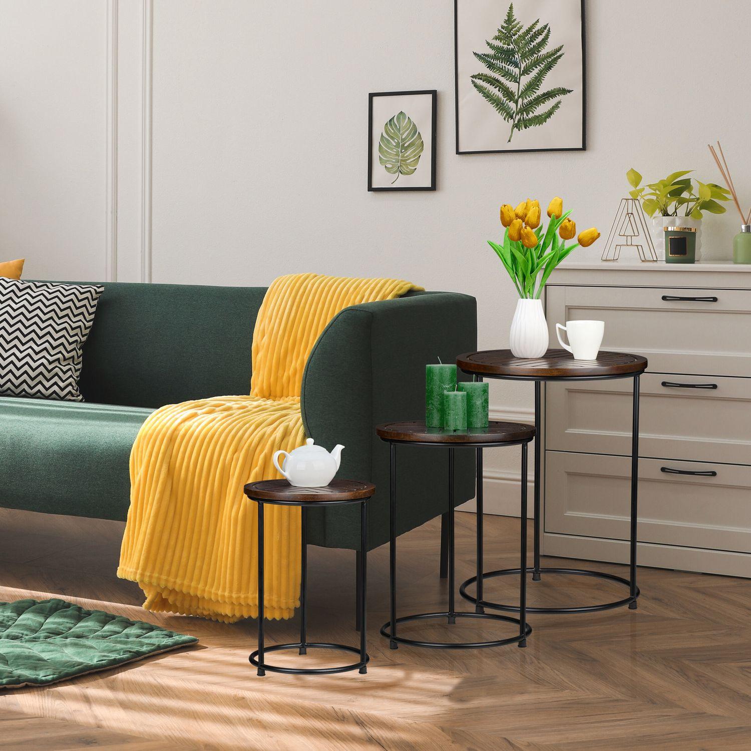 B2X 3-teiliger Tisch aus Mangoholz  