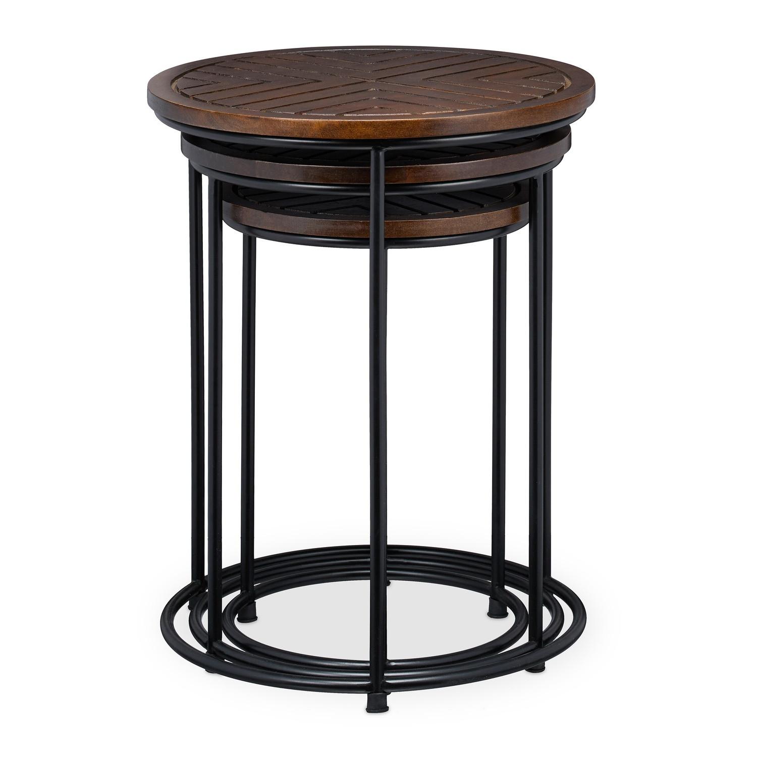 B2X 3-teiliger Tisch aus Mangoholz  