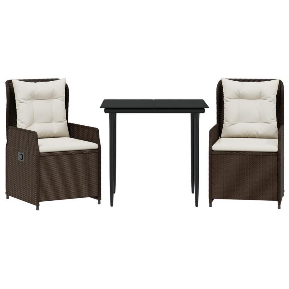 VidaXL Ensemble de salle à manger de jardin rotin synthétique  