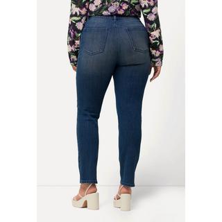 Ulla Popken  Jeans modello Sammy con gamba aderente ed effetto sdrucito 