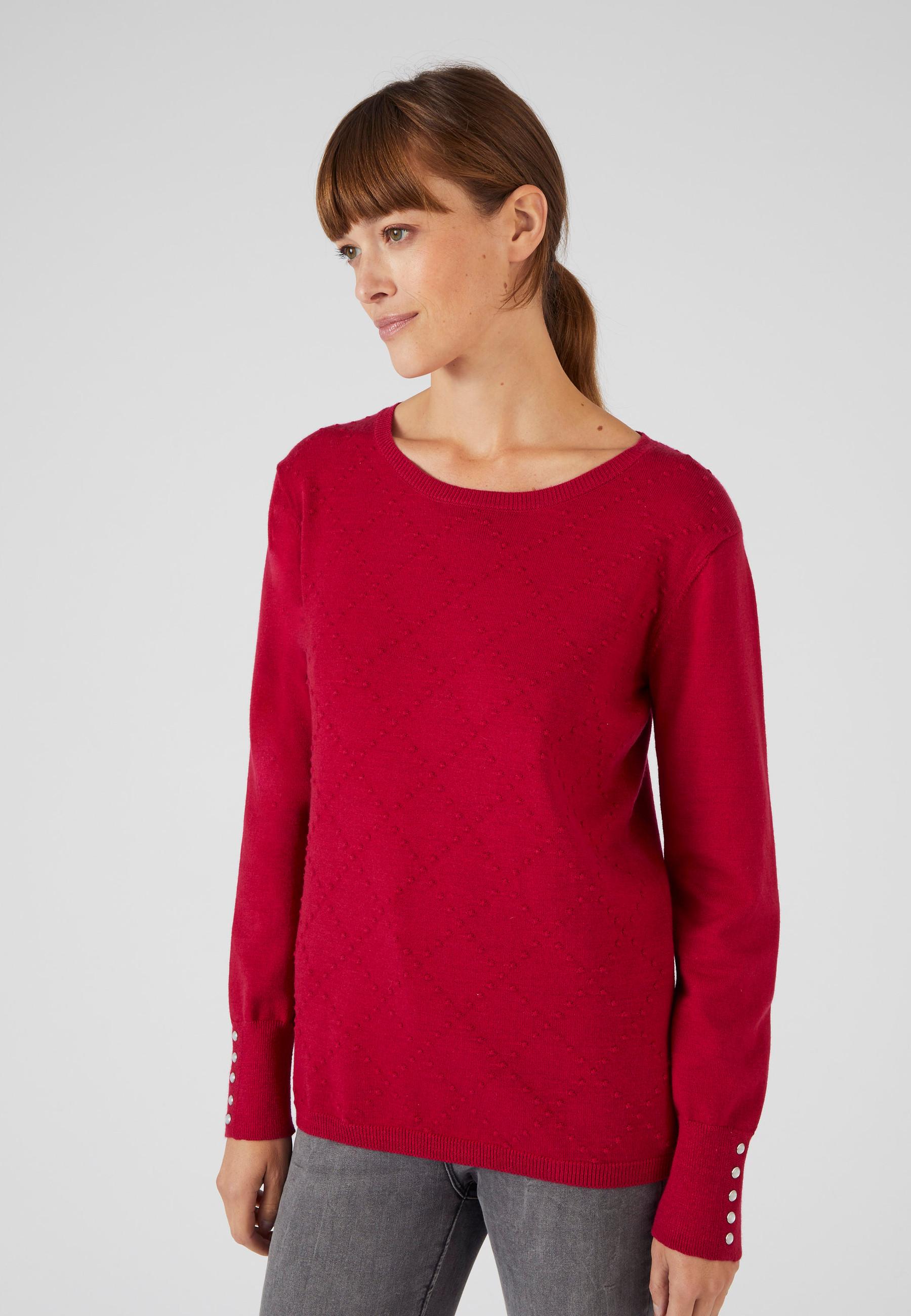 Image of Pullover Mit Rautenmuster. Damen Rot 54/56