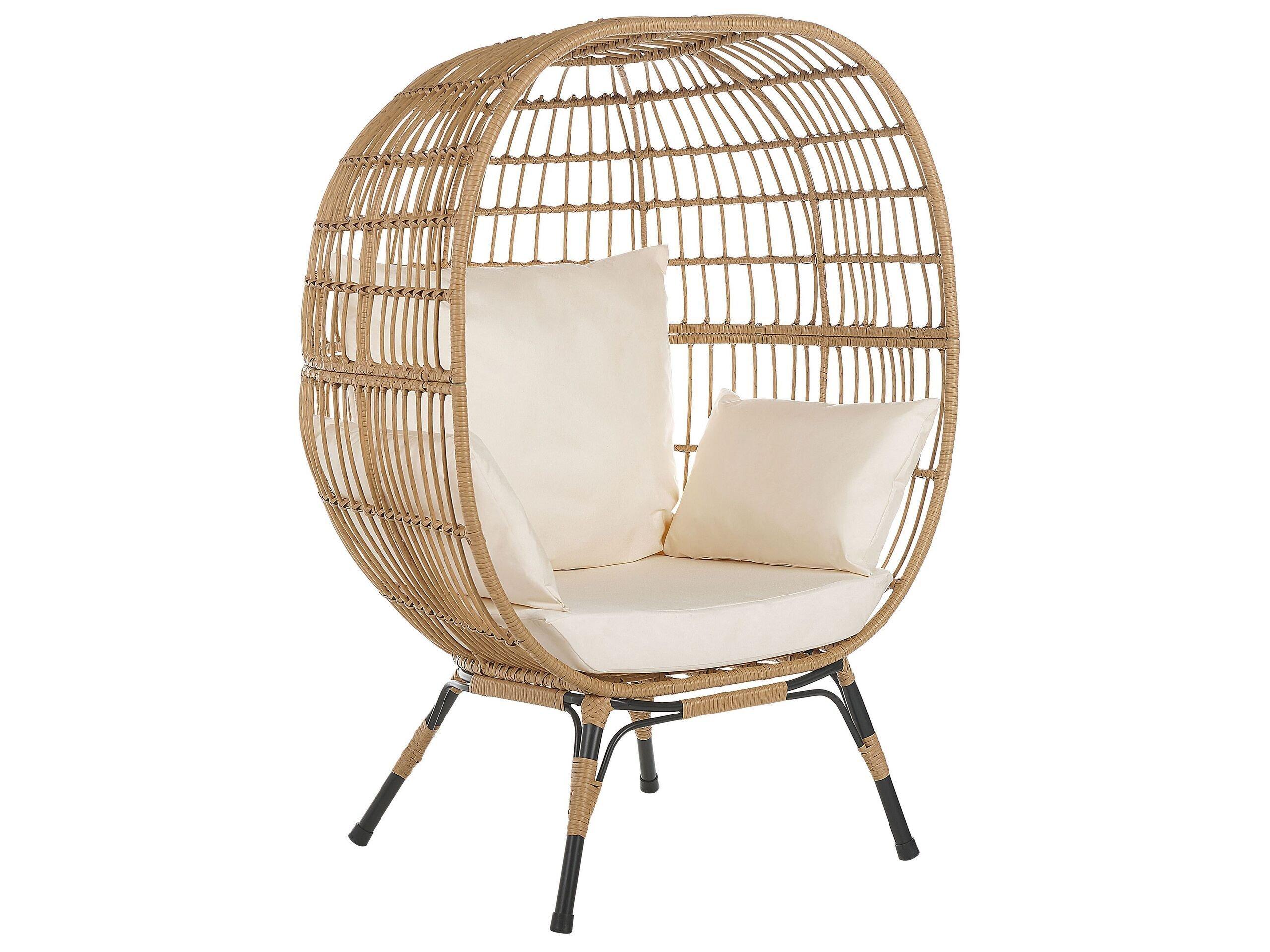 Image of Gartenstuhl Aus Pe Rattan Boho Veroli Unisex Nude ONE SIZE