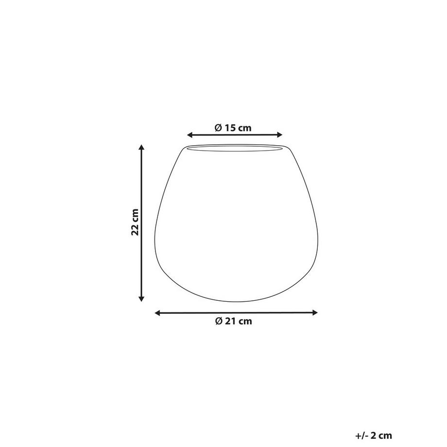 Beliani Blumenvase aus Steinzeug Landhausstil BETTA  