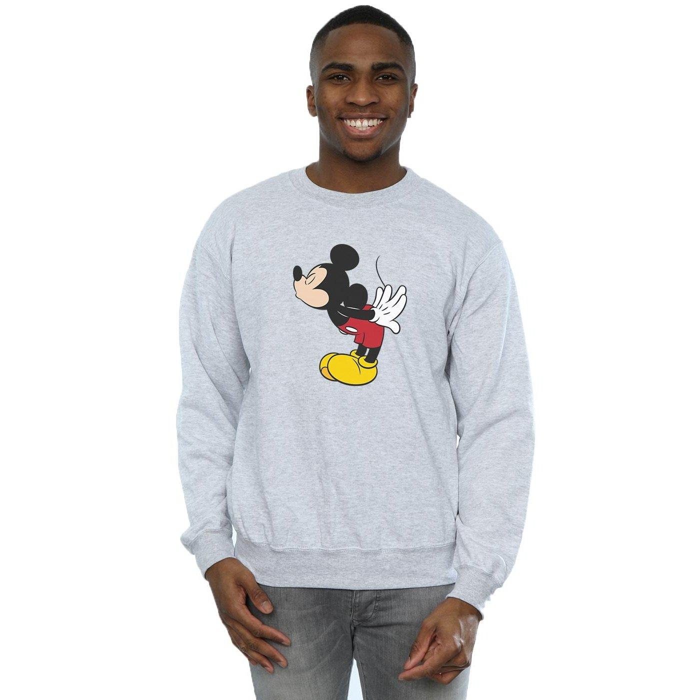 Image of Mickey Mouse Split Kiss Sweatshirt Herren Grau XXL