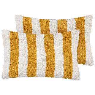 Beliani Lot de 2 coussins en Coton Moderne HELIANTHUS  