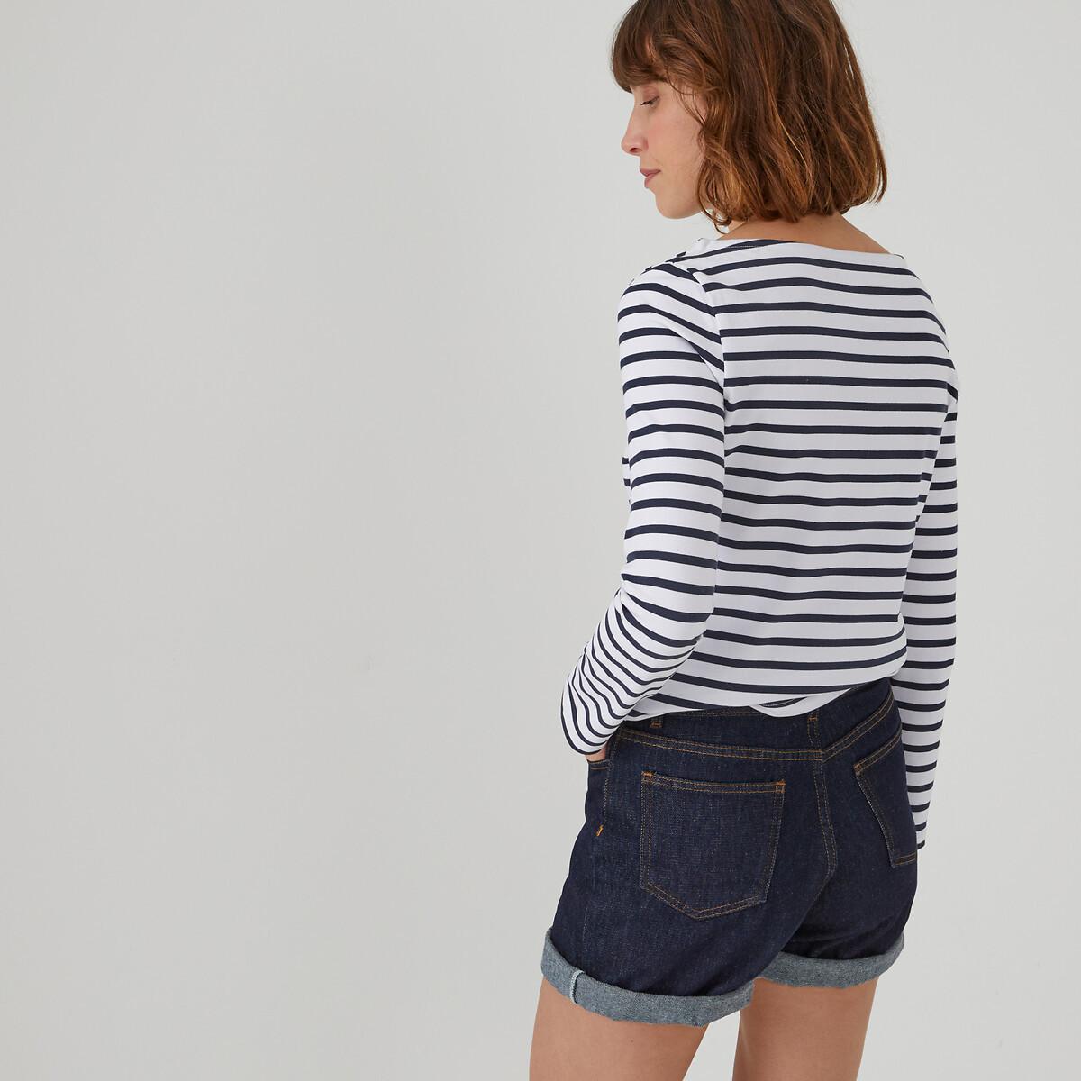 La Redoute Collections  Langarmshirt mit U-Boot-Ausschnitt und Streifenmuster 