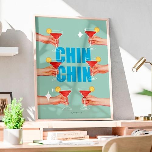 Flamingueo Poster Chin Chin 30x40 cm  