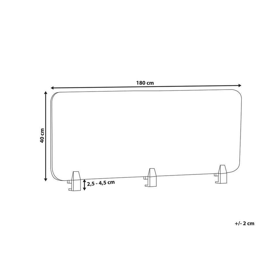 Beliani  Schreibtischtrennwand aus Stoff  WALLY 
